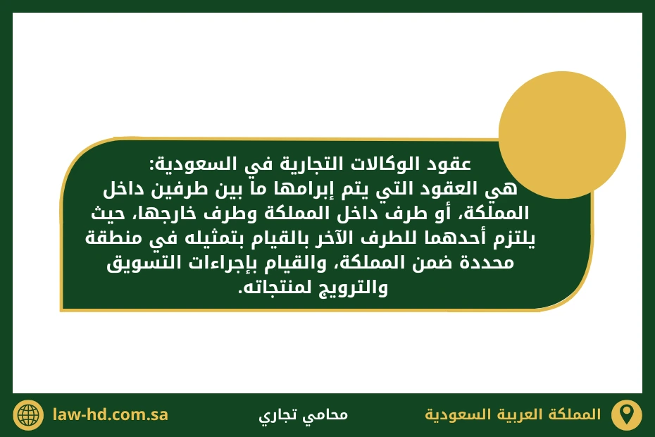 عقود الوكالات التجارية في السعودية