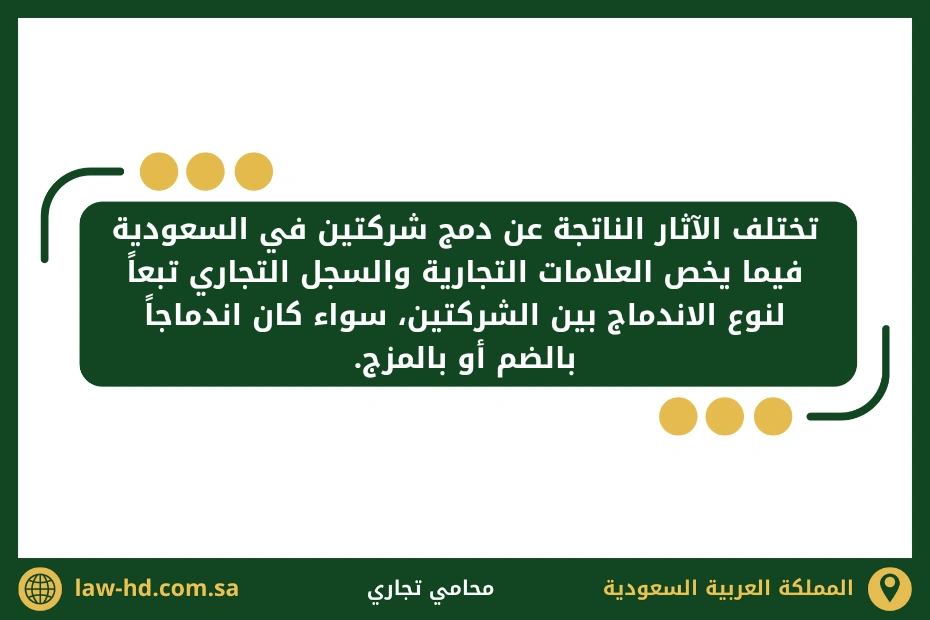 إجراءات توحيد العلامات والسجلات التجارية بعد دمج شركتين في السعودية