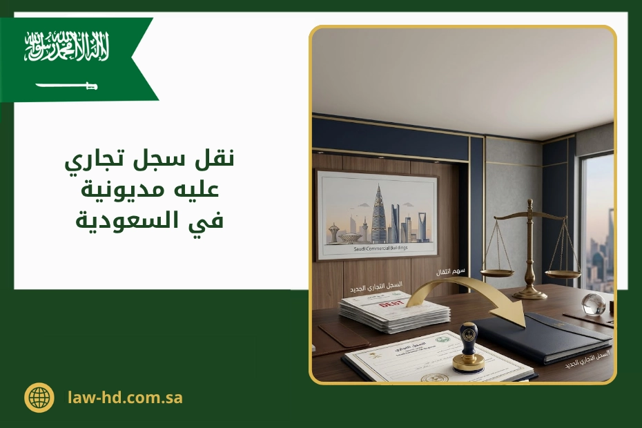 نقل سجل تجاري عليه مديونية في السعودية